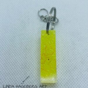 Nøkkelring I , gul neon