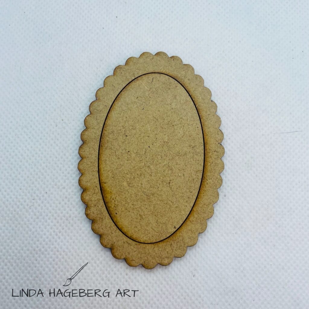Oval ramme 8cm